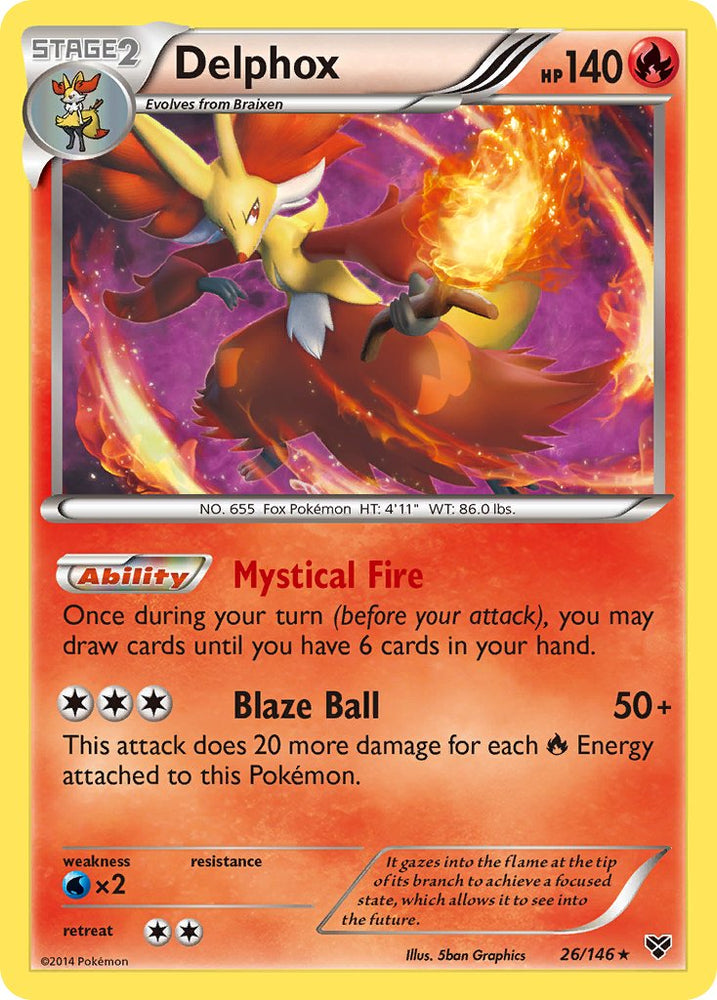 Delphox (XY Base Set) (26/146) [Theme Deck Exclusives]