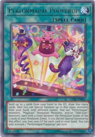 Performapal Popperup [LED6-EN047] Rare