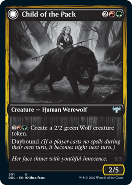 Child of the Pack // Savage Packmate [Innistrad: Double Feature] (DBL 501)