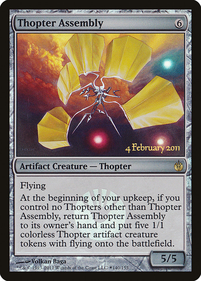 Thopter Assembly [Mirrodin Besieged Prerelease Promos] (PMBS 140)