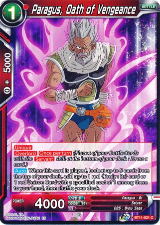 Paragus, Oath of Vengeance [BT11-021]