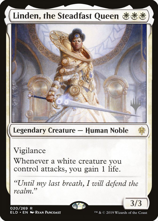 Linden, the Steadfast Queen (Promo Pack) [Throne of Eldraine Promos] (PELD 20P)