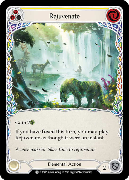 Rejuvenate (Yellow) [ELE107] 1st Edition Rainbow Foil