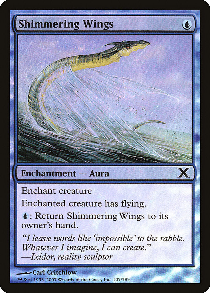 Shimmering Wings (Premium Foil) [Tenth Edition] (10E 107)