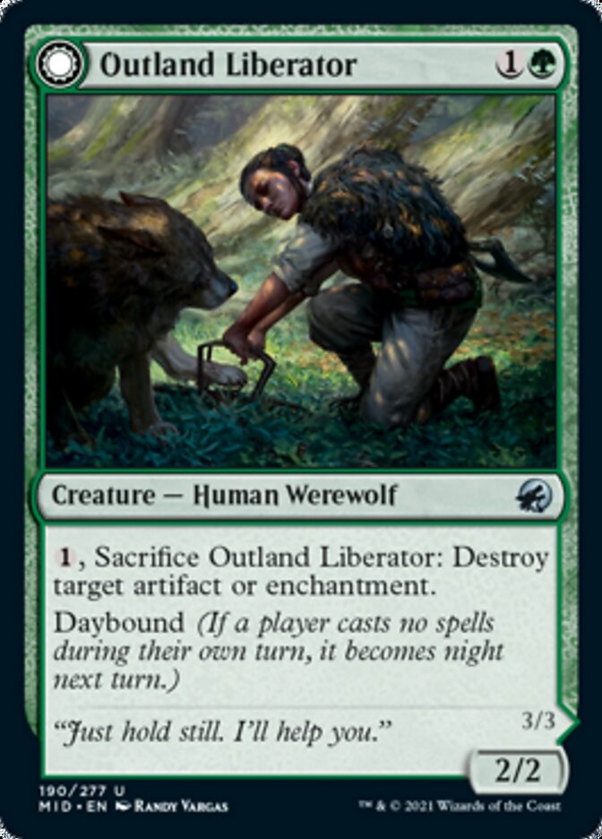 Outland Liberator // Frenzied Trapbreaker [Innistrad: Midnight Hunt] (MID 190)