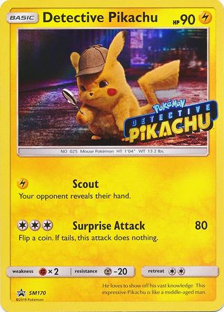 Detective Pikachu (Detective Pikachu Stamped) (SM170) [Sun & Moon: Black Star Promos]