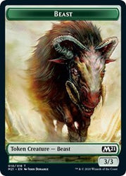 Beast // Saproling Double-sided Token [Core Set 2021 Tokens] (TM21 10)