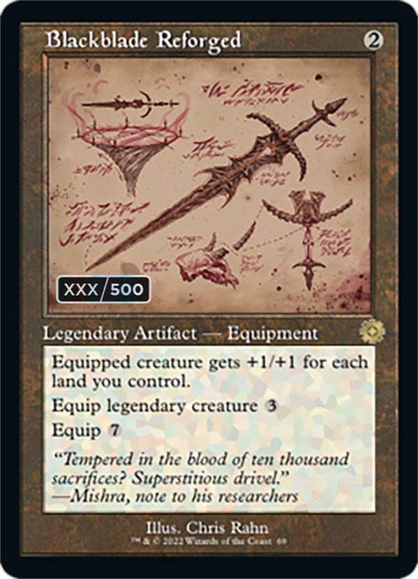 Blackblade Reforged (Schematic) (Serial Numbered) [The Brothers' War Retro Artifacts]