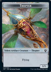 Golem // Thopter Token (026/030) [Commander 2021 Tokens] (TC21 026 // 030)