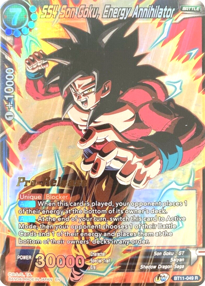 SS4 Son Goku, Energy Annihilator [BT11-049]
