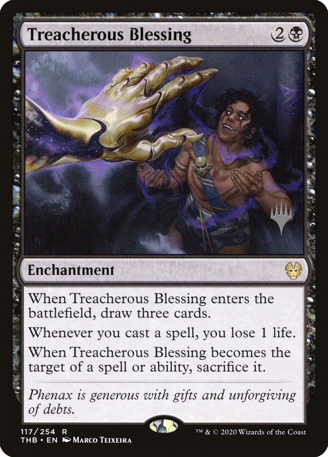 Treacherous Blessing (Promo Pack) [Theros Beyond Death Promos] (PTHB 117P)