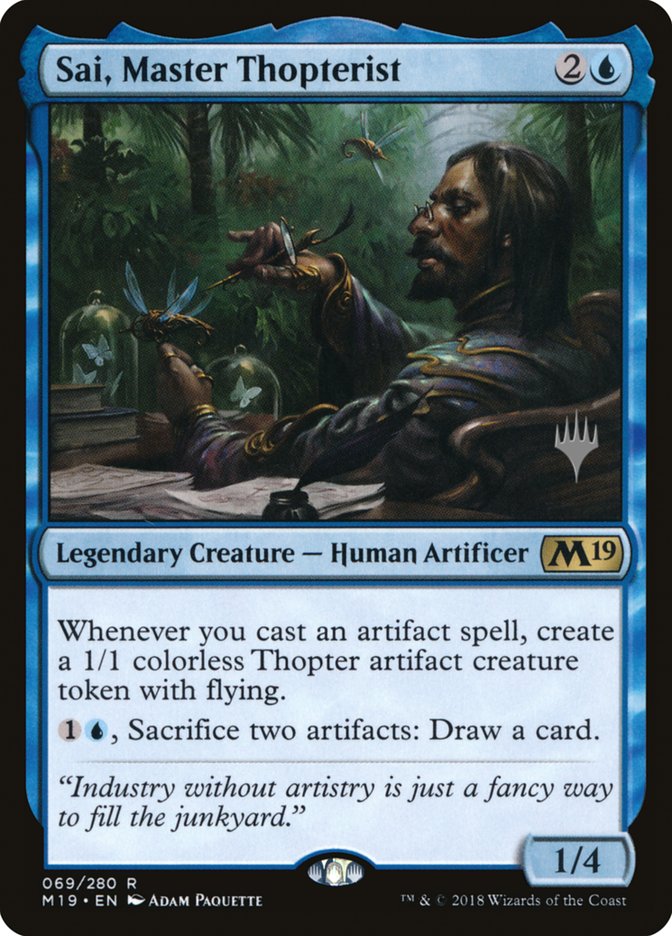 Sai, Master Thopterist (Promo Pack) [Core Set 2019 Promos] (PM19 69P)