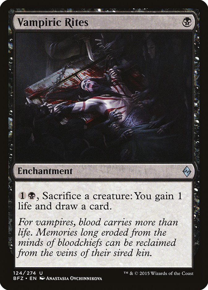 Vampiric Rites [Battle for Zendikar] (BFZ 124)