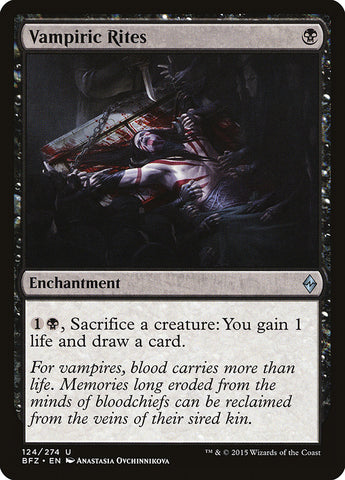Vampiric Rites [Battle for Zendikar] (BFZ 124)