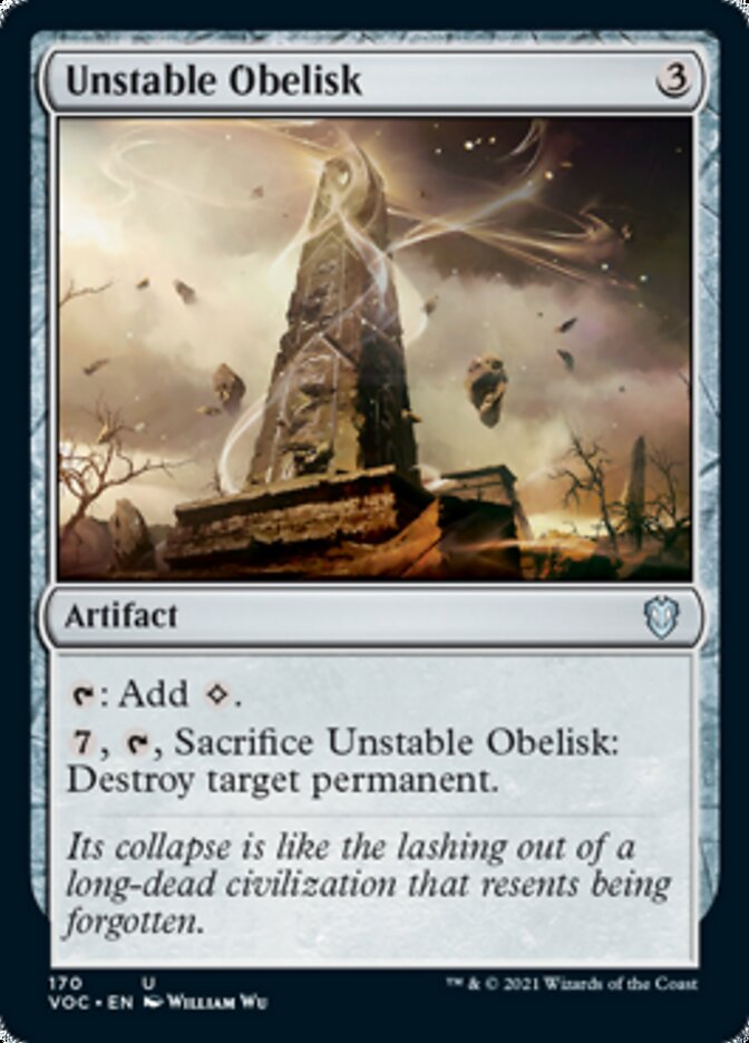 Unstable Obelisk [Innistrad: Crimson Vow Commander] (VOC 170)