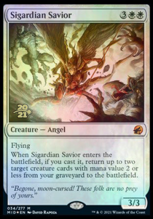 Sigardian Savior [Innistrad: Midnight Hunt Prerelease Promos] (PMID 34)