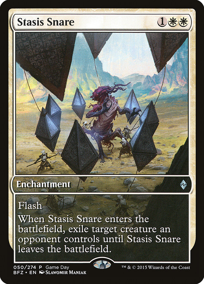 Stasis Snare (Game Day) [Battle for Zendikar Promos] (PBFZ 50)
