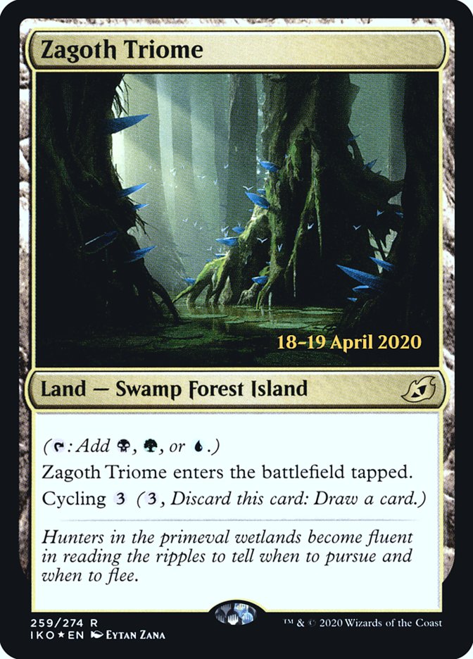 Zagoth Triome  [Ikoria: Lair of Behemoths Prerelease Promos] (PIKO 259S)