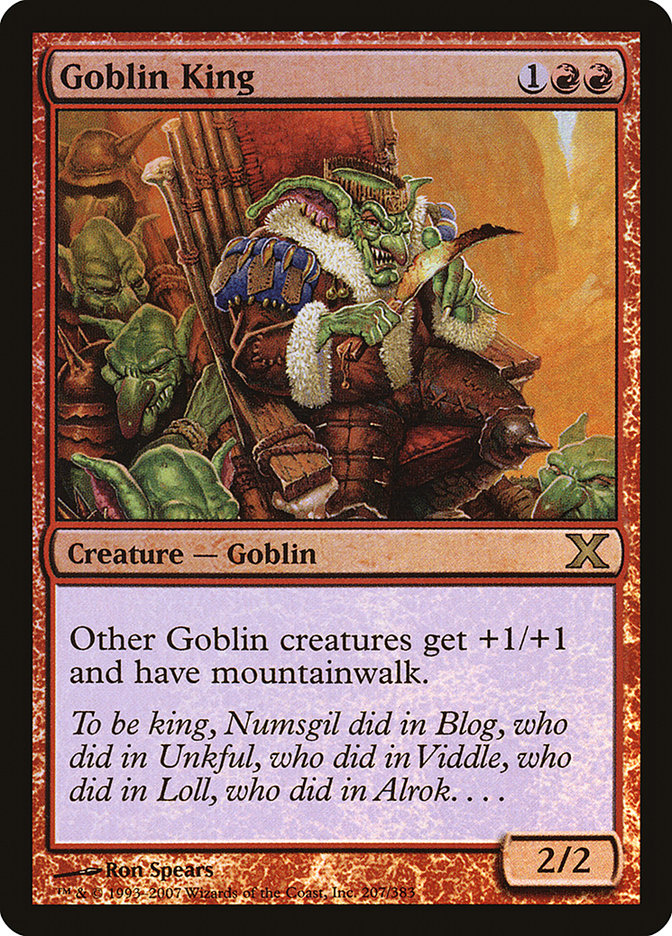 Goblin King (Premium Foil) [Tenth Edition] (10E 207)