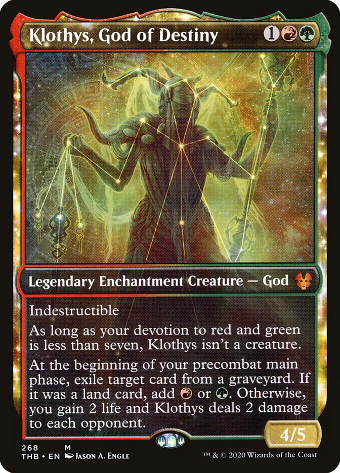Klothys, God of Destiny (Showcase) [Theros Beyond Death] (THB 268)