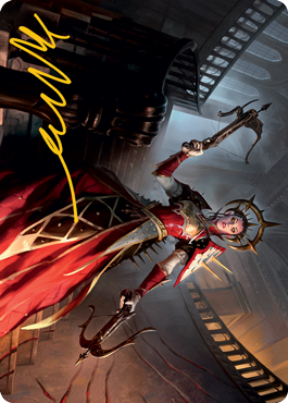 Bloodthirsty Adversary Art Card (Gold-Stamped Signature) [Innistrad: Midnight Hunt Art Series] (AMID 41)