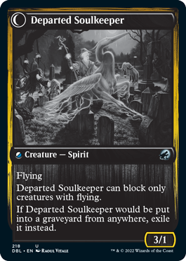Devoted Grafkeeper // Departed Soulkeeper [Innistrad: Double Feature] (DBL 218)