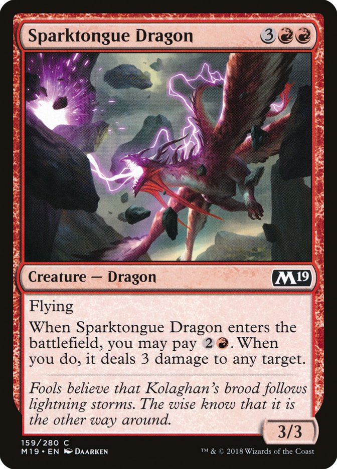 Sparktongue Dragon [Core Set 2019] (M19 159)
