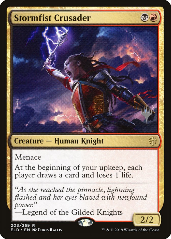 Stormfist Crusader (Promo Pack) [Throne of Eldraine Promos] (PELD 203P)