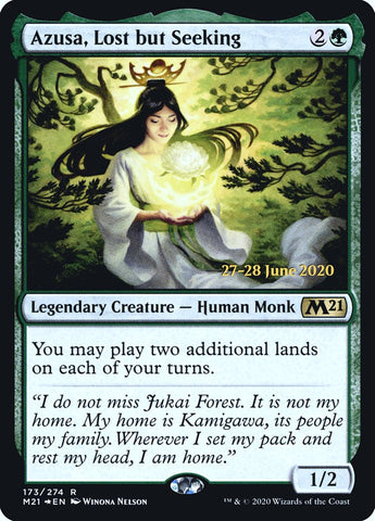 Azusa, Lost but Seeking  [Core Set 2021 Prerelease Promos] (PM21 173S)