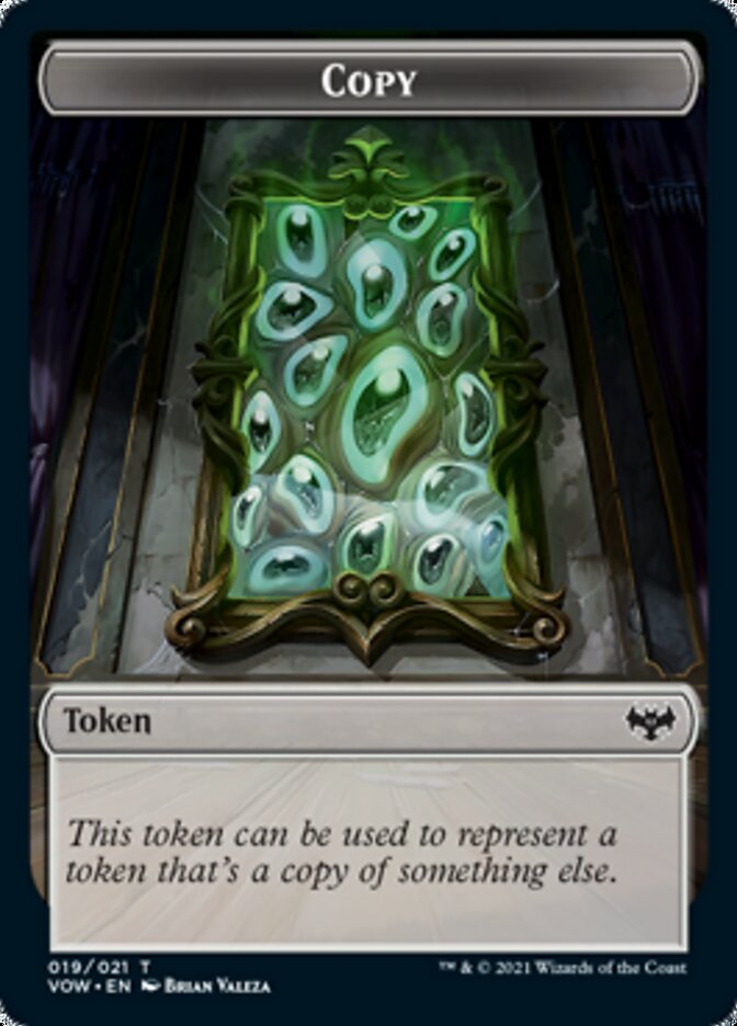 Copy // Treasure Double-sided Token [Innistrad: Crimson Vow Tokens] (TVOW 19)