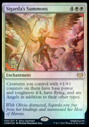 Sigarda's Summons [Innistrad: Crimson Vow Prerelease Promos] (PVOW 36)