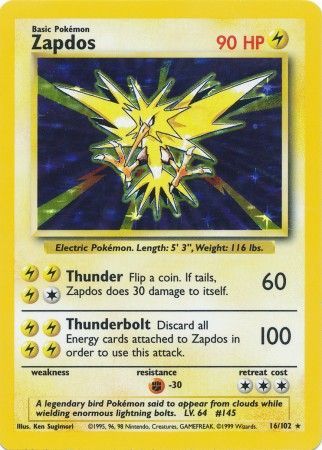 Zapdos (16/102) [Base Set]