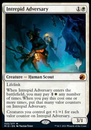 Intrepid Adversary (Promo Pack) [Innistrad: Midnight Hunt Promo Pack] (PMID 25)