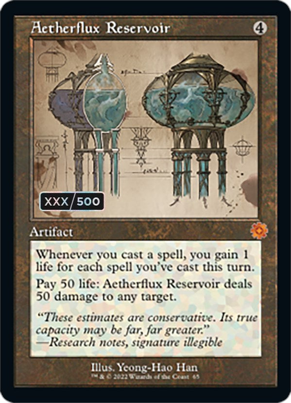 Aetherflux Reservoir (Schematic) (Serial Numbered) [The Brothers' War Retro Artifacts]