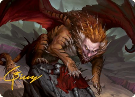 Manticore Art Card (Gold-Stamped Signature) [Dungeons & Dragons: Adventures in the Forgotten Realms Art Series] (AAFR 6)