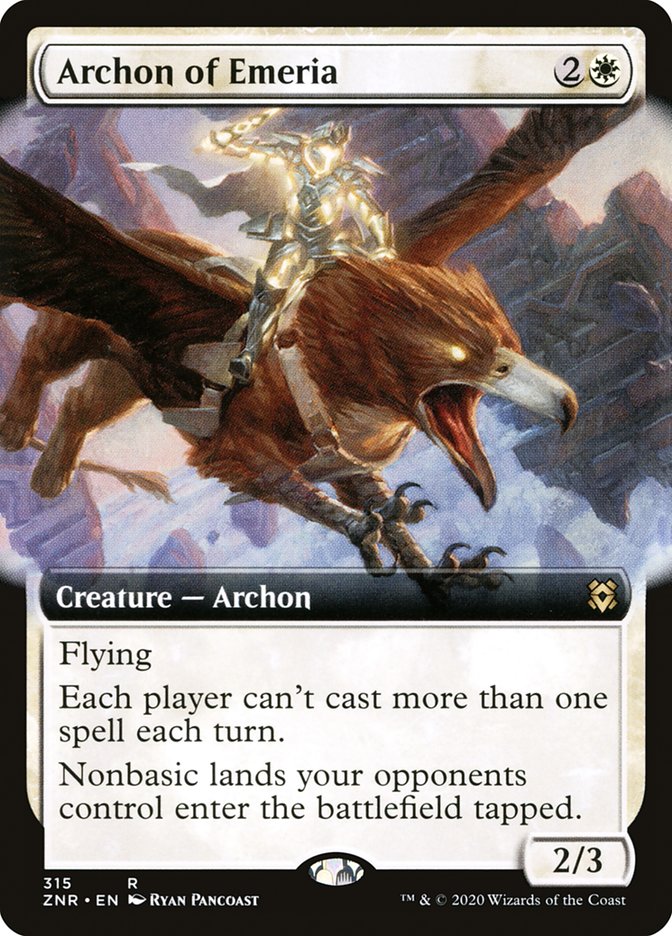 Archon of Emeria (Extended Art) [Zendikar Rising] (ZNR 315)