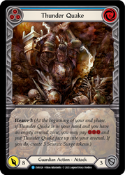 Thunder Quake (Blue) [EVR026] 1st Edition Extended Art Rainbow Foil