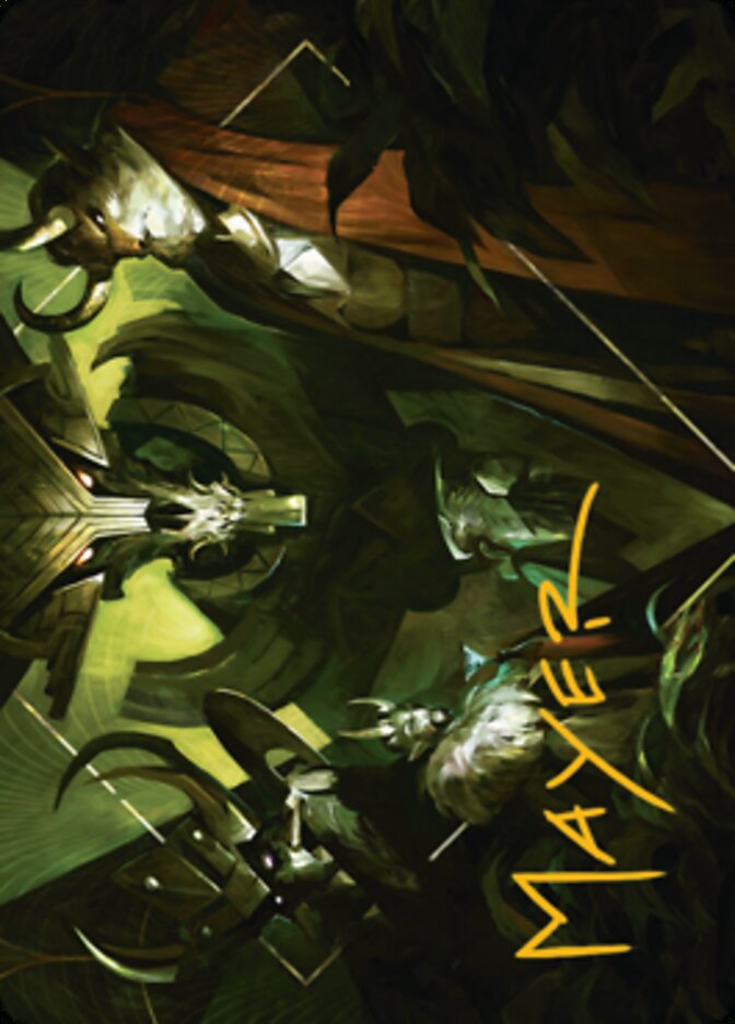 Meeting of the Five Art Card (Gold-Stamped Signature) [Streets of New Capenna Art Series] (ASNC 30)