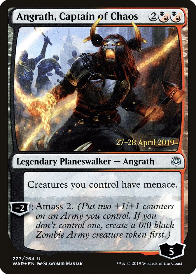 Angrath, Captain of Chaos  [War of the Spark Prerelease Promos] (PWAR 227S)