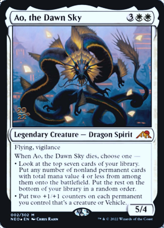 Ao, the Dawn Sky [Kamigawa: Neon Dynasty Prerelease Promos] (PNEO 2)