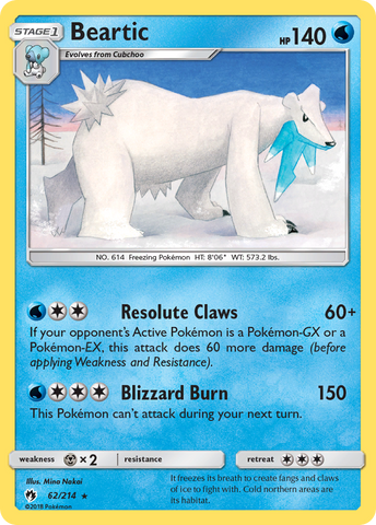 Beartic (62/214) [Sun & Moon: Lost Thunder]