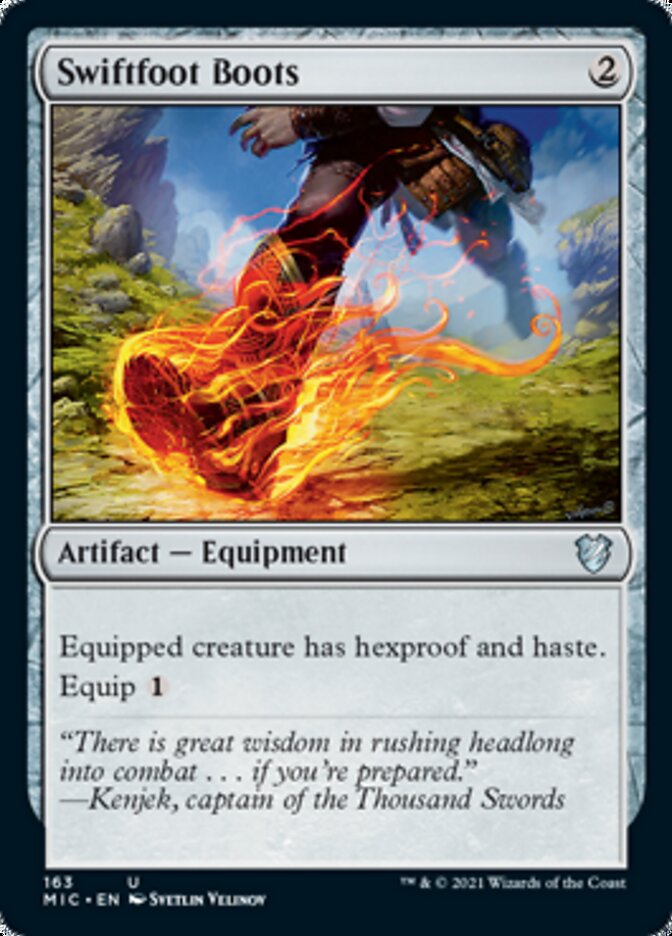 Swiftfoot Boots [Innistrad: Midnight Hunt Commander] (MIC 163)