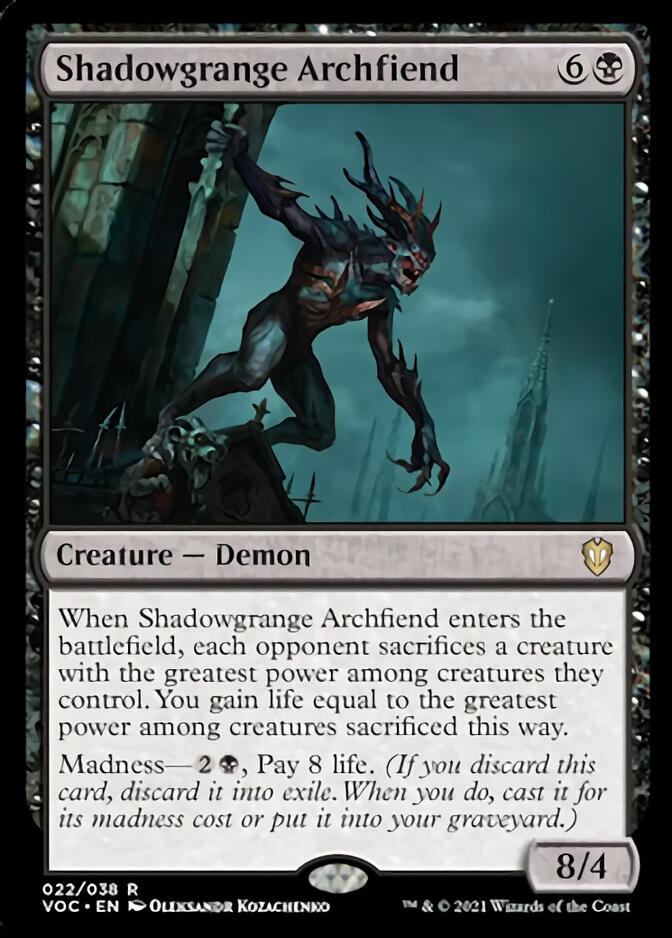 Shadowgrange Archfiend [Innistrad: Crimson Vow Commander] (VOC 22)