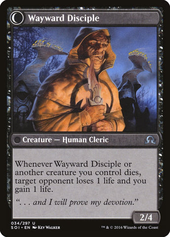 Pious Evangel // Wayward Disciple [Shadows over Innistrad] (SOI 34)