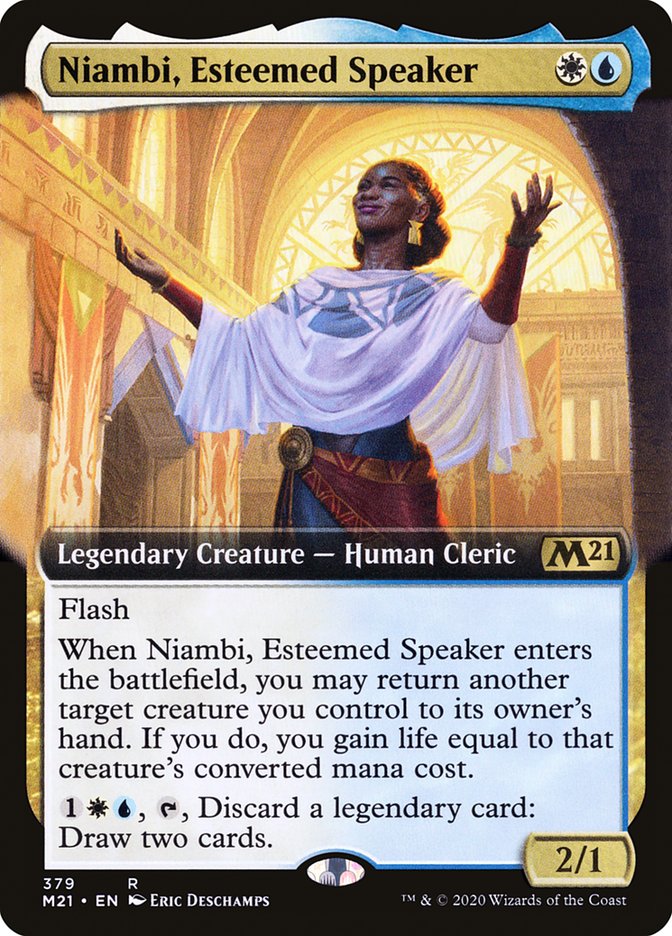 Niambi, Esteemed Speaker (Extended Art) [Core Set 2021] (M21 379)