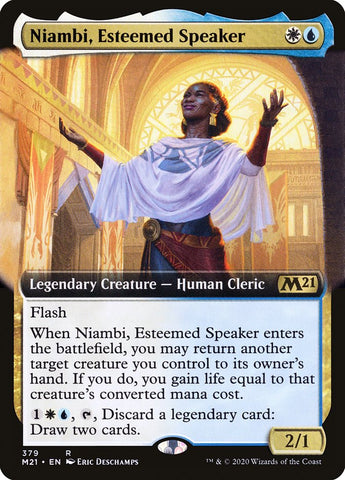 Niambi, Esteemed Speaker (Extended Art) [Core Set 2021] (M21 379)
