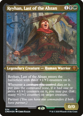 Reyhan, Last of the Abzan [Commander Legends Etched] (PCMR 534)