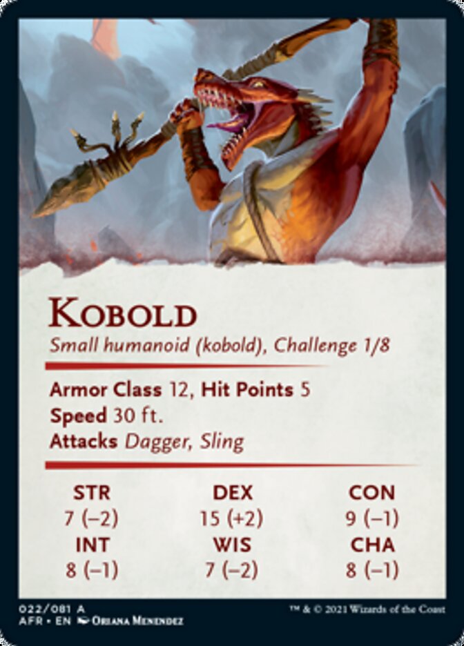 Kobold Art Card [Dungeons & Dragons: Adventures in the Forgotten Realms Art Series] (AAFR 22)