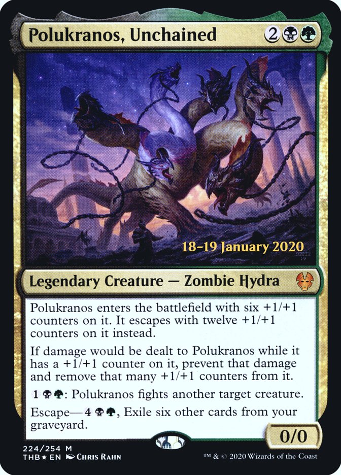 Polukranos, Unchained [Theros Beyond Death Prerelease Promos] (PTHB 224S)