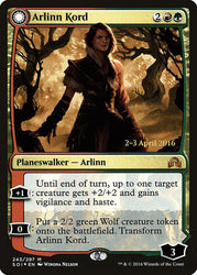 Arlinn Kord // Arlinn, Embraced by the Moon (Prerelease) [Shadows over Innistrad Prerelease Promos] (PSOI 243S)